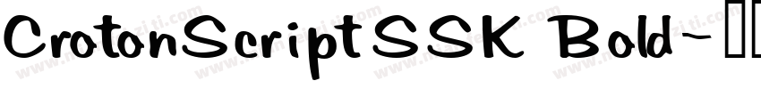 CrotonScriptSSK Bold字体转换